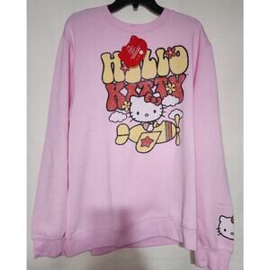 Hello kitty sweater girls faded graphic Large